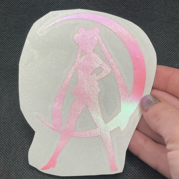 Sailor Moon Pink Holographic Vinyl Decal - Picture 4 of 8
